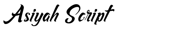 Asiyah Script font preview